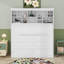 Grand lit escamotable mural avec tablettes supérieures et port USB-1806751601