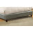 Chic Queen Size Bed With Wooden Frame And Beige Upholstered Headboard Crocodile Texture Design Element Modern Finish Gorgeous Feature-123349377-29210122