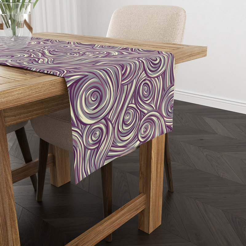 Chemin de table Sparkman, Mauve / crème