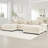 130"  Oversized Cloud Modular Sectional Couch, Premium Corduroy Fabric, 3-Seater Deep Seat Wide Armrests,  With Chaise,Ergonomic Design, Easy Assembly For Lounges Living Room