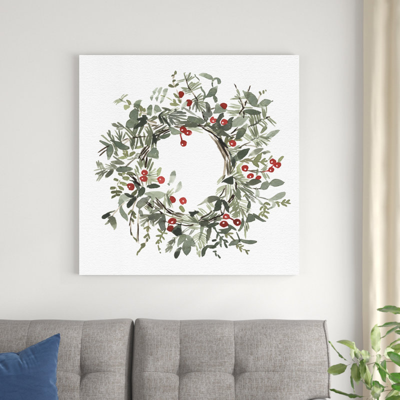 Couronne de houx de ferme I, H 36 po x l 36 po