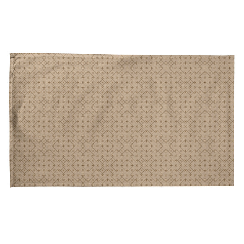 Serviette de thé à motif napperon monochrome, Sergé de coton, Brun