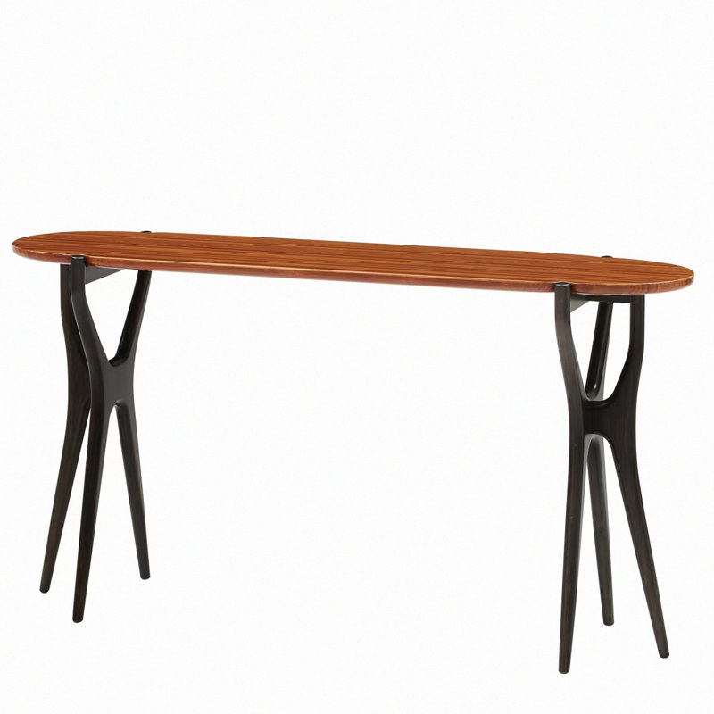 Console Hartfield, cuivre et gris anthracite