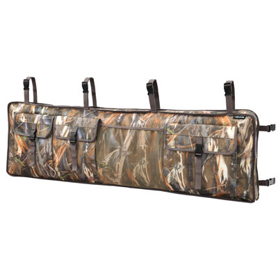 Double Hunting Tool Bag Holder Rack Oxford Soft Carrier Case for UTV, Quick Release Rear Storage Bag, Large Capacity UTV Roll Cage Cargo Organizer, with Pockets, Side Zipper, Adjustable Straps