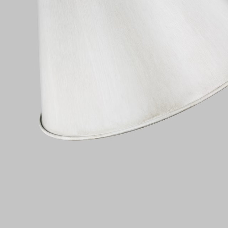 Luminaire suspendu conique à 1 lumière Camariae, Laiton satiné, Blanc antique