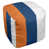 Orange / marine / blanc