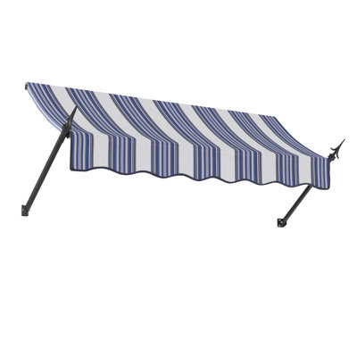 Store fixe Awntech New Orleans, 316 cm (L) x 61 cm (H) x 41 cm (P), multicolore bleu marine/gris/blanc