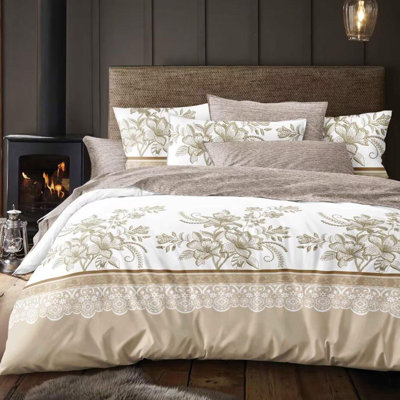 Microfiber Floral Duvet Cover Set