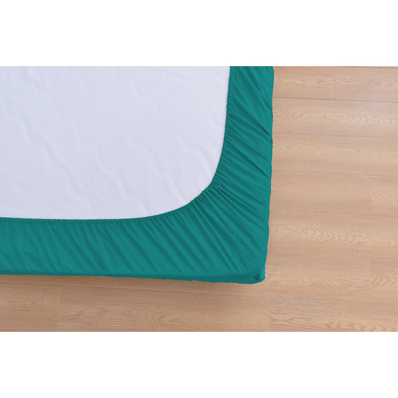 Ensemble de draps 1800 en rayonne de bambou, Simple, Sarcelle