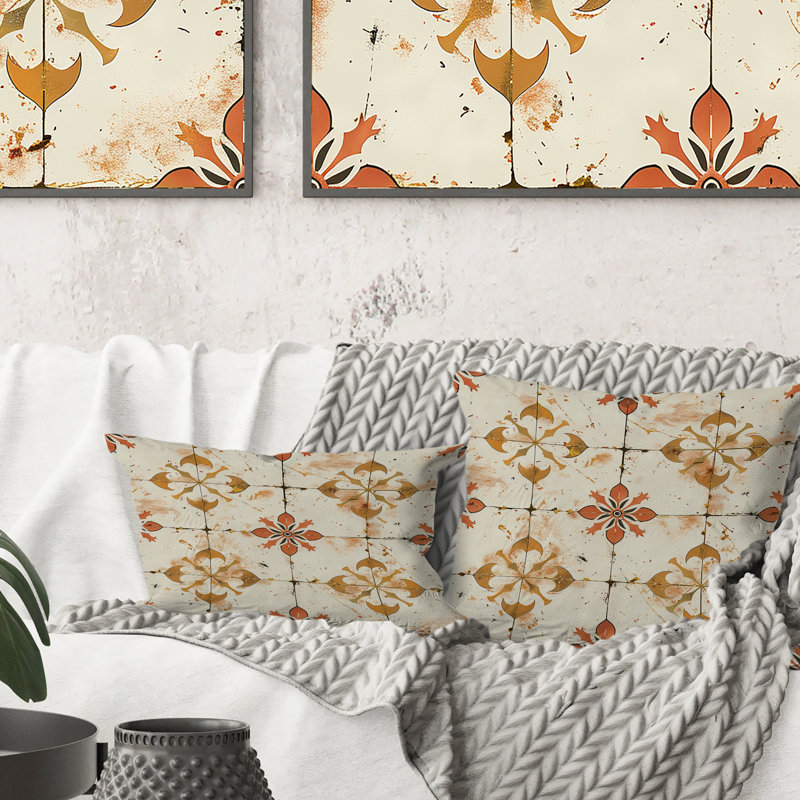 Salmon Rustile Tiles Farmhouse II - Coussin lombaire Farmhouse
