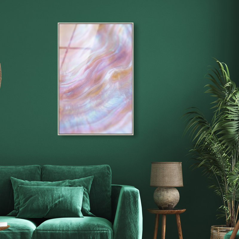 Iridescent Wave II Print by Oliver Gal, 31"H x 21"W, Silver Floater Frame