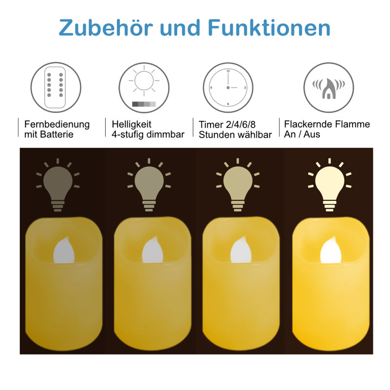 5-tlg. LED-Kerzen-Set