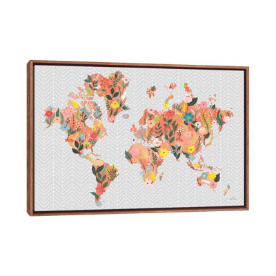 " Wild Garden World Gray " Graphic Art Print
