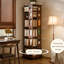 Bibliothèque rotative en bois massif Nut-Brown