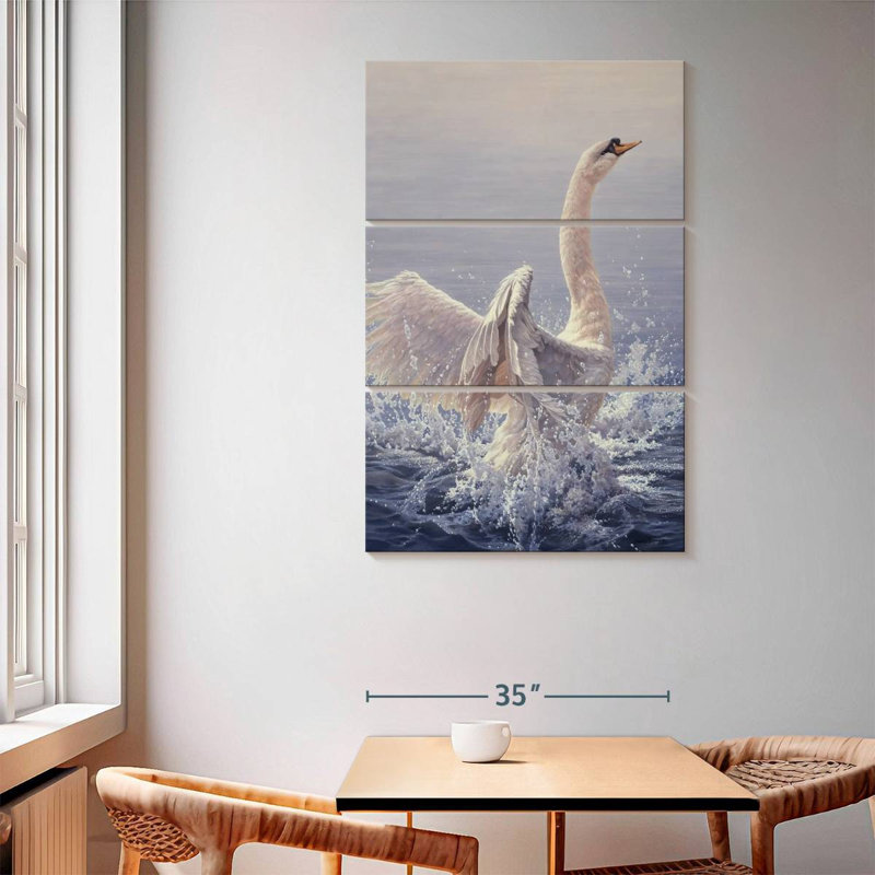 Brampt Bathing Mute Swan, 65" H x 42" W