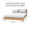 Lit de jour d'extérieur en teck avec coussins Sunbrella Huntington-73896505