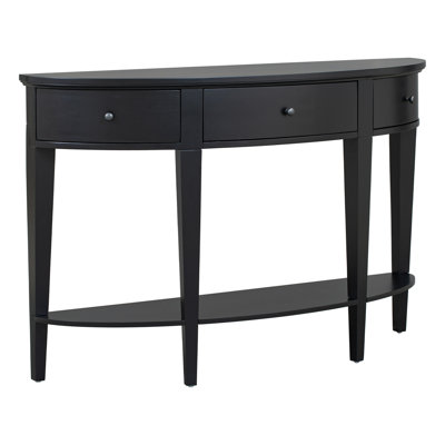 Curved Table With Drawer And Shelf Storage. Modern Design For Home. Quality Materials Used. Convenient Space Items. Easy To Install U-style Edges Hall