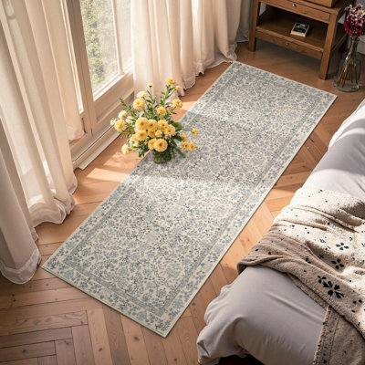 Floral Machine Washable Area Rug