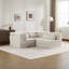 Canapé à compression Mahjong, canapé-lit convertible au sol, canapé modulaire modulaire désossé DIY, aucun assemblage requis, tissu polaire circulaire, surdimensionné à 3 places avec 3 coussins, blanc-1394532272-1394532275