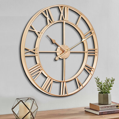 Horloges murales silencieuses pour le décor du salon, grandes horloges murales à chiffres romains en métal noir pour décor de maison de campagne moderne, cadeaux de réchauffement de la maison, nouvelle maison