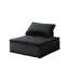 Canapé modulaire en velours noir de qualité 109,94 lb, hauteur de dossier de 14,5 po confortable