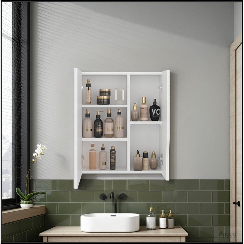 Armoire de salle de bain murale avec miroir Magia, blanc.