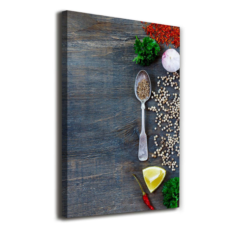 Spices And Herbs - Wrapped Canvas Print