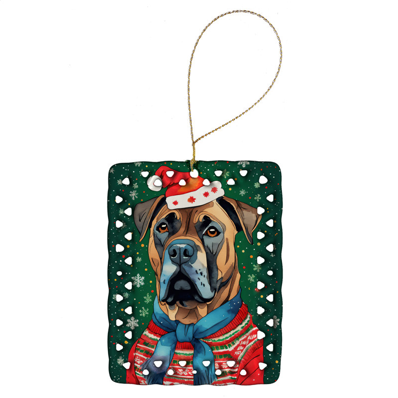 Ornement en porcelaine Cane Corso Christmas, Cane Corso 3404