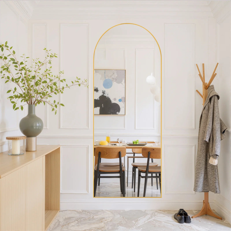 Miroir pleine longueur Masrur, Or, 64 po x 21 po