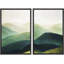 «Geometric Mid-Century Wave Collage», 2 pièces-98554338-98554337