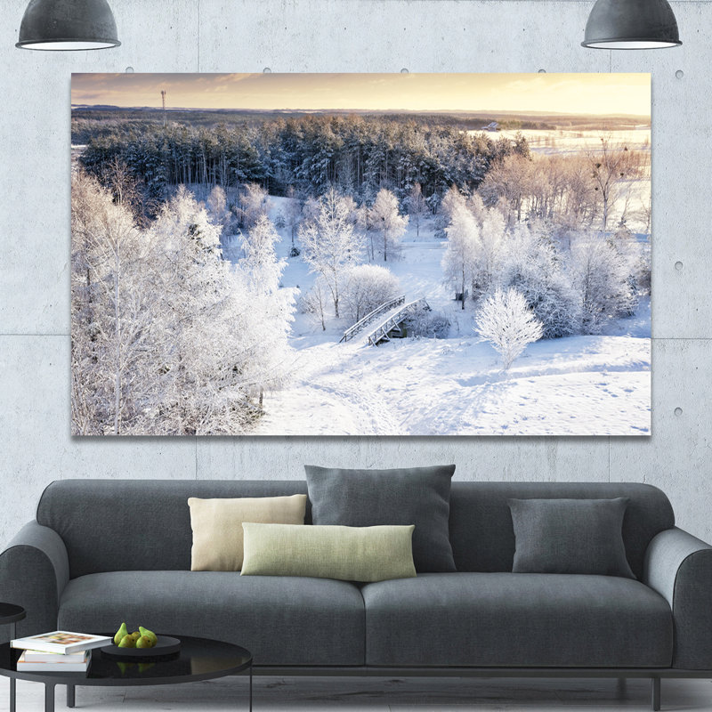Paysage d'hiver, reproduction d'art sur toile, magnifique paysage d'hiver, H 40 po x l 60 po x P 1,5 po