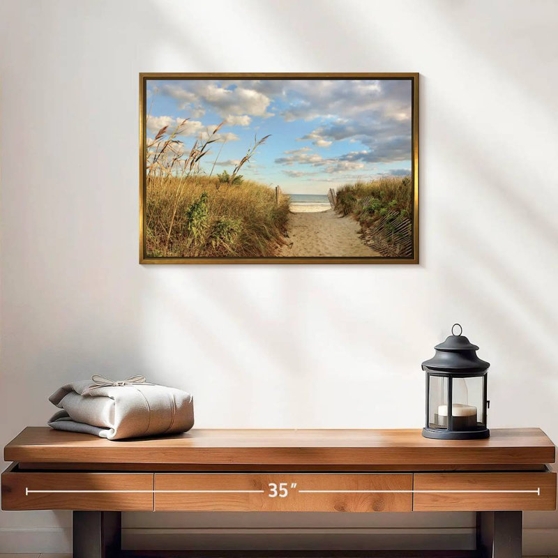 Long Island Aulelei, Cadre flottant doré, 19 po x 13 po