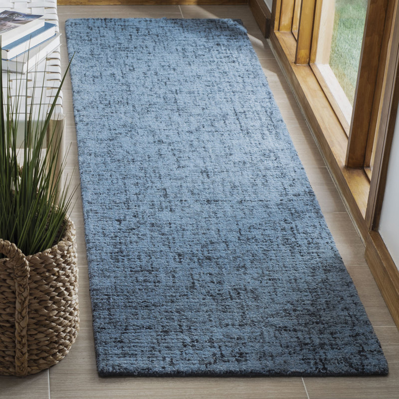 Tapis en laine touffeté à la main Diara, Tapis de couloir 2 pi 3 po x 8 pi