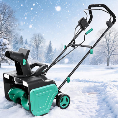 20" Electric Snow Blower Corded, 25FT Throwing Distance, with Dual LED Lights