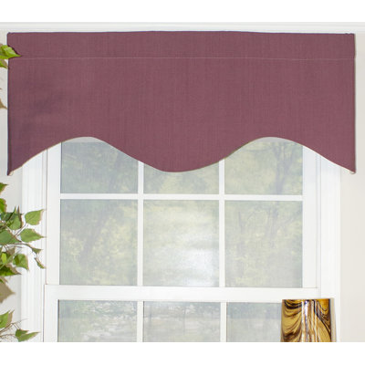 Azurite Cotton Blend Scalloped Window Valance