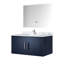 36 po L x P 22 po. Meuble-lavabo bleu, comptoir en marbre, robinet, miroir à DEL - meuble-lavabo avec comptoir et salle de bain pratique-1262908143