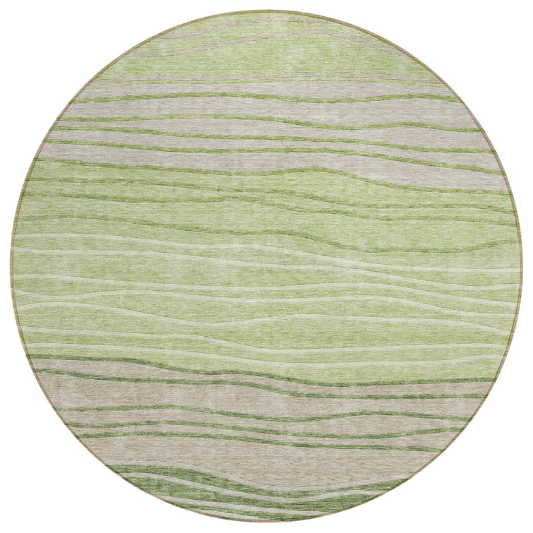 Washable Striped Indoor / Outdoor Rug