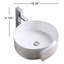 Lavabo de salle de bain à bateau circulaire en porcelaine vitreuse