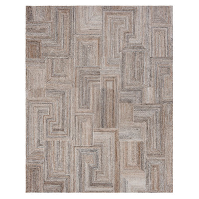 Cloverdale Plush Pile Stain/Fade Resistant Machine Tufted Modern Abstract Indoor Area Rug