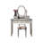 35.43"Gray Solid Wood Ash Vanity With a Mirror and Vanity stool