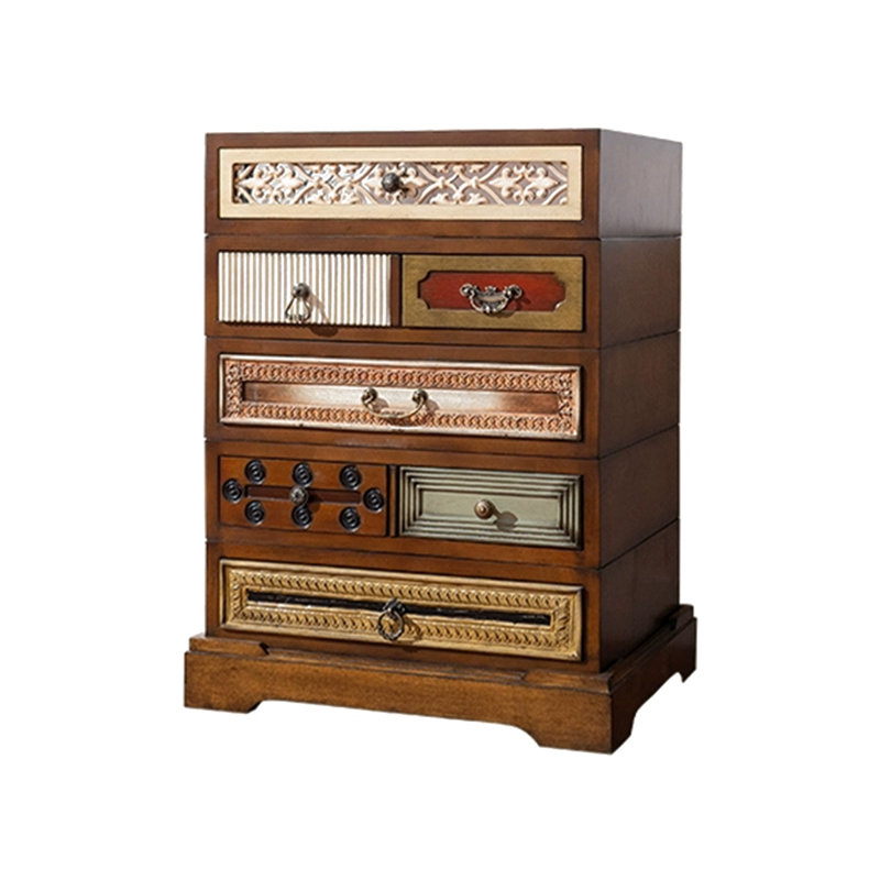 Retro Solid Wood Accent Cabinet
