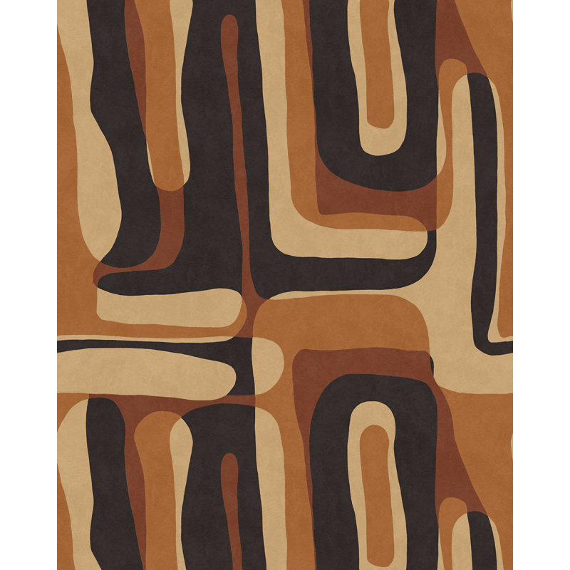 LA DOLCE VITA Wallpaper Roll, Brown/Black/Taupe
