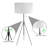 Elsef 72'' Black Tripod Floor Lamp