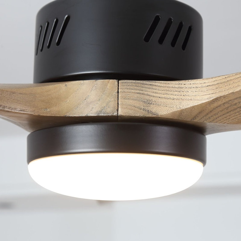 Ventilateur de plafond moderne Alden de 52 po avec tige de suspension, éclairage DEL, moteur CC réversible à 6 vitesses et télécommande.