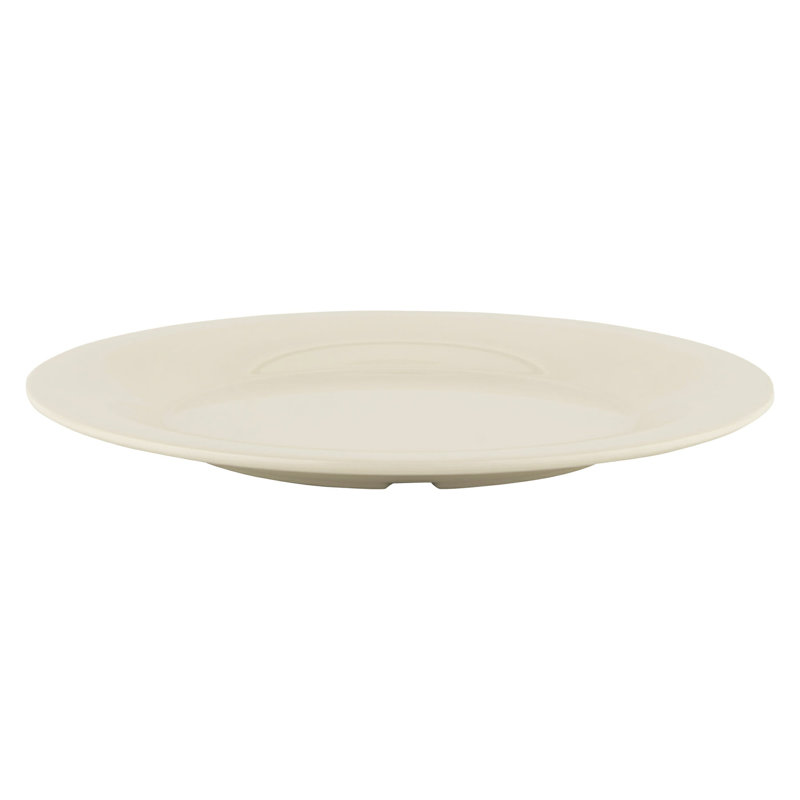  Assiette plate en mélamine 12 po, 12 pièces, Ivoire