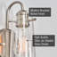 Luminaire de grange en nickel brossé à 1 lumière à intensité variable Gro-1822336163