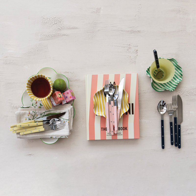 Azure Resin Handle Flatware Set
