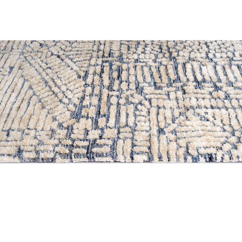 Dacee Geometric Rug, Tapis de couloir 2 pi 7 po x 16 pi 1 po