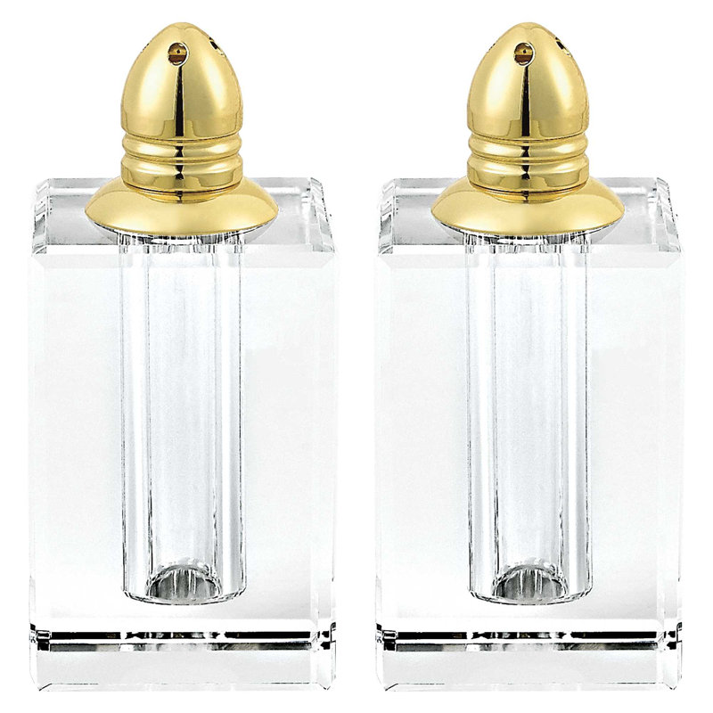 Badash Crystal Spirit Handmade Pepper Shaker, Gold