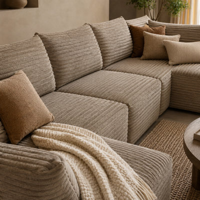 Corduroy U-Shaped Sectional